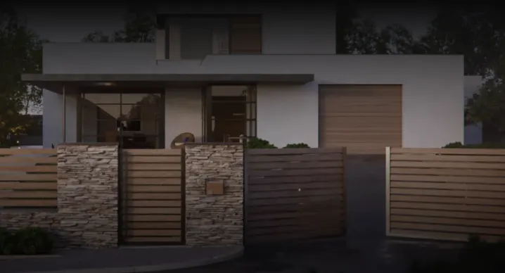 Gates and garage